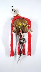 Bruce Mistakenchief, Thunderchief Shield, mixed media wall hanging