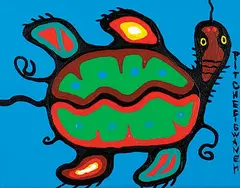 Daniel Pitchegigwaneh, Untitled - Turtle, acrylic on canvas