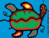 Daniel Pitchegigwaneh, Untitled - Turtle, acrylic on canvas
