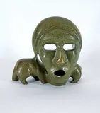 Stewart Steinhauer, Bear Woman, 2002, green stone carving