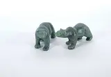 Mark Totan, Untitled - Green Stone Brother Bears