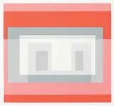 Untitled - Variants [VI], Greys and Reds by Josef Albers, 1967, colour silkscreen on paper, sold Dec 2016