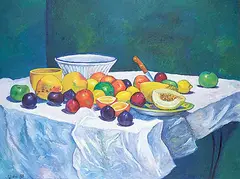Vidal Alcolea, Untitled - Still Life with Fruit, 1998, oil on canvas