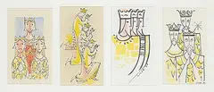 Henry George Glyde, Untitled - We Three Kings in Four Ways, 1983, ink and watercolour on paper
