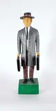Randolph Hanoski, Untitled - New Man in Town, 1997, painted wood sculpture