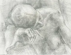 Charles Warren Luckock, Untitled - Female Figure, 1978, graphite on paper