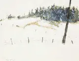 Robert F.M. McInnis, Untitled - Wire Fence and Trees in Winter