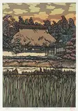 Katsuyuki Nishijima, Untitled - Home at Dusk #414/500, colour wood block on paper