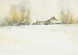 Harold Demont Olsen, Untitled - The Road Home, 1980, watercolour on paper