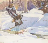 Lawrence Arthur Colley Panton, Untitled - The Snowy Banks, watercolour on paper