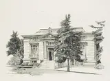 Richard van den Hoogen, Glenbow Historical Library, charcoal on paper