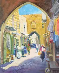 Jerusalem by Samuel S. Zulkis, oil on canvas, sold Dec 2016