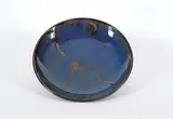 Walter Gibson Dexter, Untitled - Dark Blue and Brown Swirl Plate, glazed ceramic