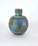 Walter Gibson Dexter, Untitled - Blue and Green Vase, 1986, glazed ceramic