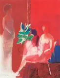 Walter Joseph Gerard Bachinski, The Conversation-1980, 1980, pastel on paper
