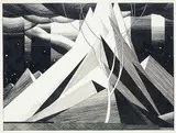 Bertram Brooker, Peaks, 1928, ink on paper
