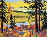Autumn Reflections [Corbett Lake] by Rod Charlesworth, oil on canvas, sold Nov 2016