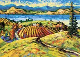 Lake Summer Colours, Naramata by Rod Charlesworth, oil on canvas, sold Nov 2016