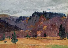 Maurice Galbraith Cullen, November - Near Mount Tremblant, 1931, oil on wood panel