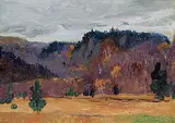 Maurice Galbraith Cullen, November - Near Mount Tremblant, 1931, oil on wood panel