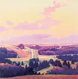 Gilbert A. Flodberg, Sunset Blaze, oil on canvas