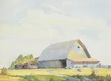 Henry George Glyde, Untitled - Old Barn Near Lethbridge