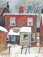 John Kasyn, On Crawford Street, watercolour on paper