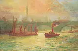 Lucius Richard O'Brien, On the Thames, 1889, oil on canvas