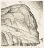 Carl Schaefer, Pickerel River, 1932, graphite on paper