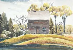 Carl Schaefer, The Old Davis House, Hanover, 1936, watercolour on paper