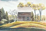 Carl Schaefer, The Old Davis House, Hanover, 1936, watercolour on paper