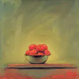 Les Thomas, Tomatoes, 1997, oil on wood board
