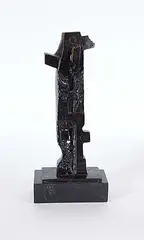 Fahri Aldin, Untitled - Abstract with Face, bronze sculpture