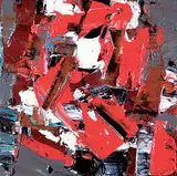 Chris S. Flodberg, Bold Composition, Brown, Red and Black