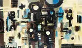 Herbert Johannes Joseph Siebner, Lights in Life, 1957, mixed media on wood board
