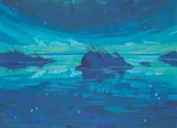 Mary Lou Crerar, Snake Island, Georgian Bay, 1969, oil on wood board