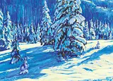 William Duma, Storm Mountain, acrylic on canvas board