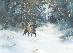 Graham Flatt, Troublemaker, watercolour on paper