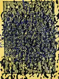 Geoffrey Hunter, Untitled - Black and Blue, 1991, acrylic and varnish on paper