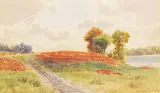 Thomas Mower Martin, Untitled - Road by the Lake