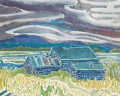 Isabel McLaughlin, North Shore of Lake Superior, watercolour on paper
