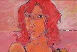 Untitled - Red Hair Model by Robert F.M. McInnis, 2008, oil on paper board, sold Nov 2016