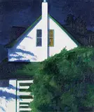 William Pura, House at Night, 1976, oil on canvas