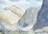 Road to Maligne Lake by Margaret Shelton, 1946, watercolour on paper, sold Nov 2016