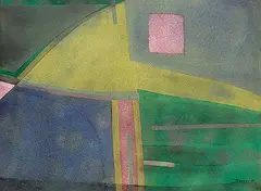 Tony Tascona, Slow Cycle, 1966, colour ink on paper