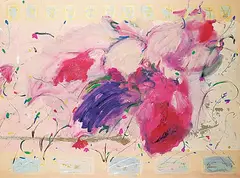 Yolanda Van Dyck, Royal Orchid Chamber Code #2, mixed media on canvas