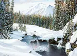 Mathew Wong, Deep Sleep Winter [Vermillion River, Kootenay Park B.C.], oil on canvas