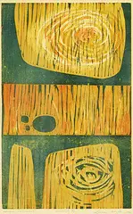 Gordon Adaskin, Prairie Landscape #8/12, 1965, colour wood block on paper