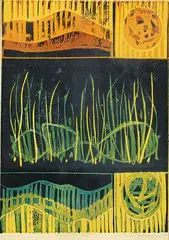Gordon Adaskin, Sundown #2/14, 1965, colour wood block on paper