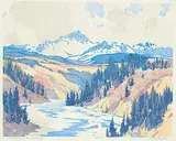 A.C. and Barbara Leighton - Barleigh, Fall in the Foothills #23/100